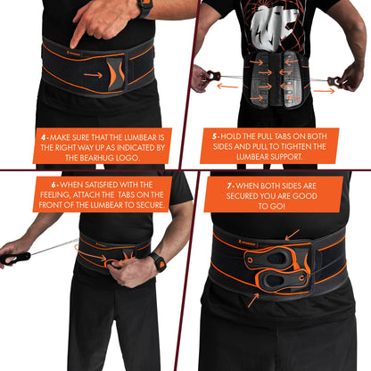 BearHug The Lumbear Lower Back Support - Bog Dog Running