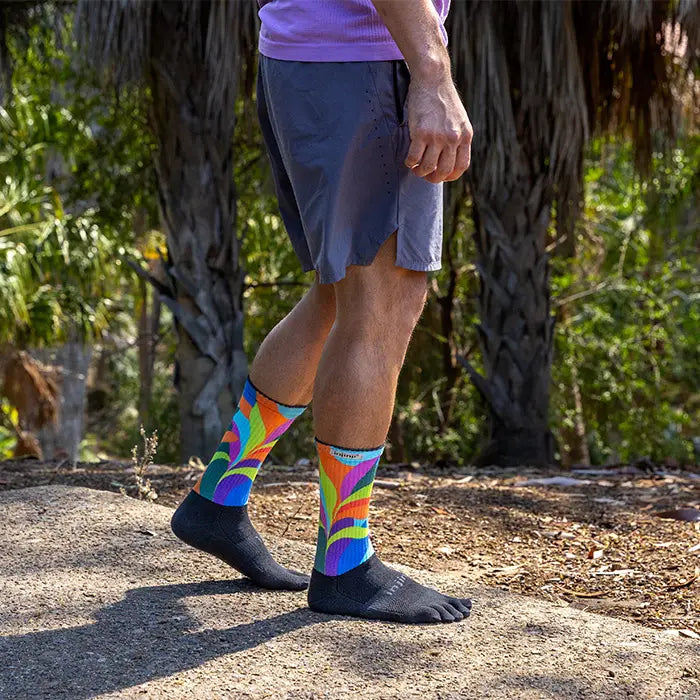 Injinji Trail Spectrum Midweight Crew Socks - Bog Dog Running