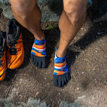 Injinji Spectrum Run Lightweight No Show Sock - Bog Dog Running