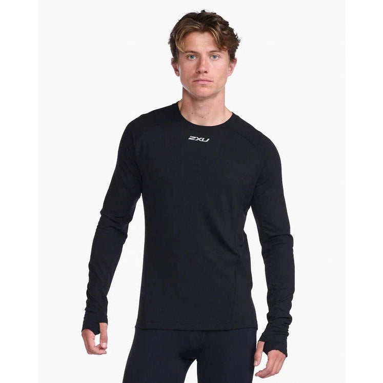 2XU Men's Ignition Long Sleeve Baselayer Top Bog Dog Running