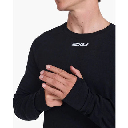 2XU Men's Ignition Long Sleeve Baselayer Top Bog Dog Running