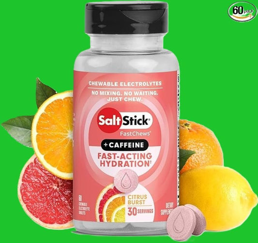 Saltstick Fast Chews + Caffeine - Bog Dog Running