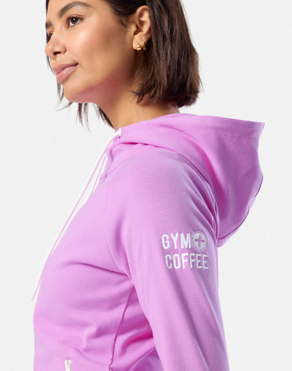 Gym+Coffee Chill Women's Full Zip Hoodie - Bog Dog Running