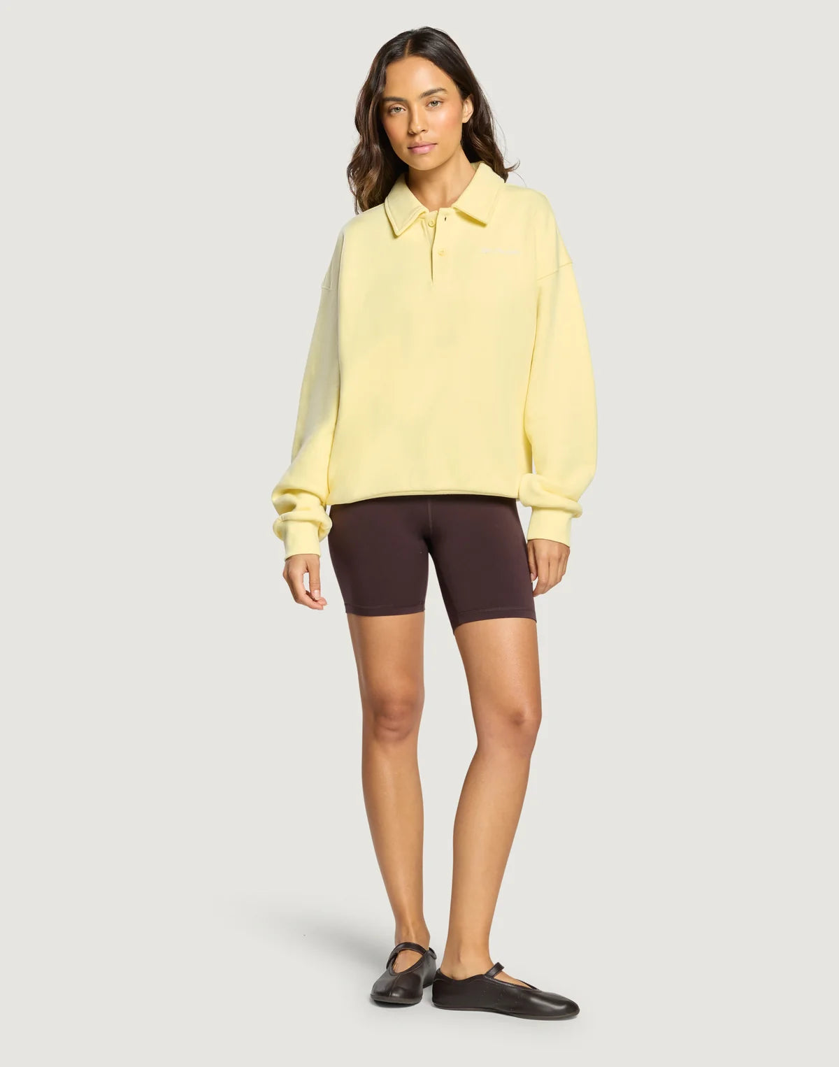 Gym+Coffee Daily Collared Women's Sweatshirt - Bog Dog Running