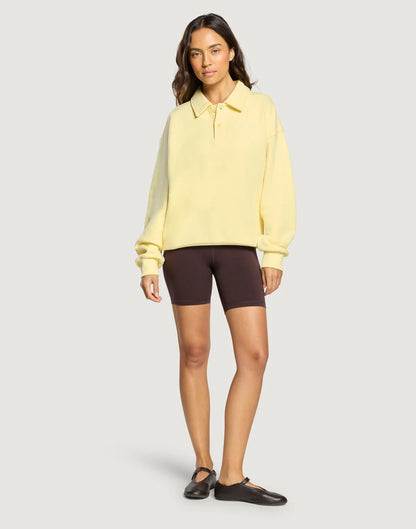 Gym+Coffee Daily Collared Women's Sweatshirt - Bog Dog Running
