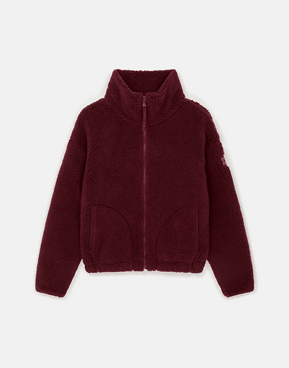 Gym+Coffee Industry High Collar Womens Fleece Jacket - Bog Dog Running