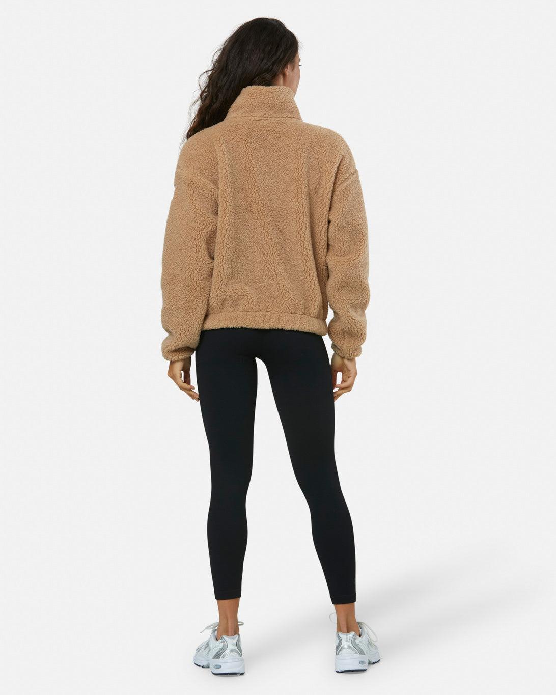 Gym+Coffee Industry High Collar Womens Fleece Jacket - Bog Dog Running