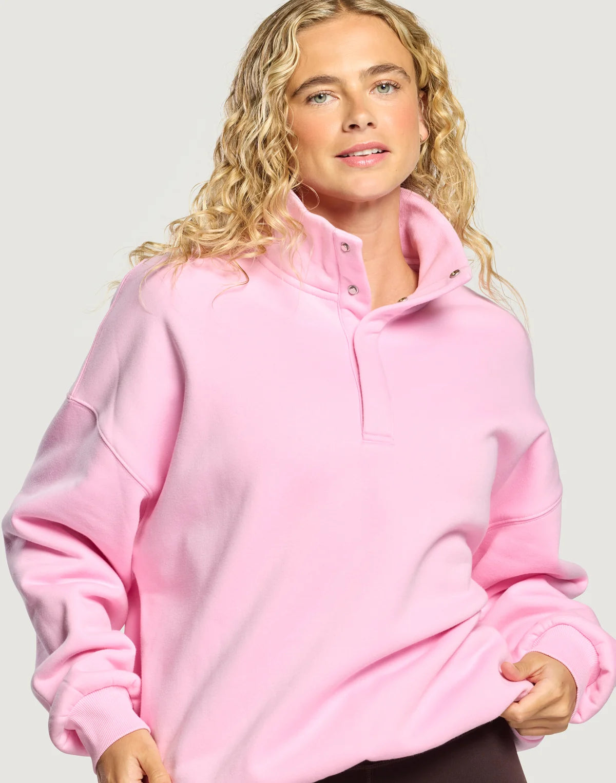 Gym+Coffee Daily Snap Collar Women's Sweatshirt