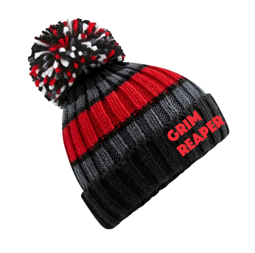 The Grim Reaper Hygee Woolly Hat - Bog Dog Running
