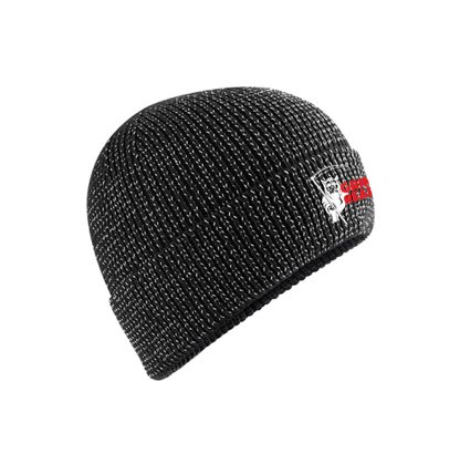 The Grim Reaper Reflective Beanie - Bog Dog Running