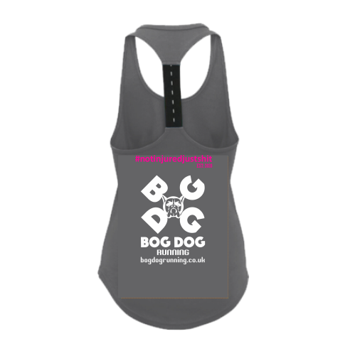 Bog Dog Not Injured Ladies Strap Vest - Bog Dog Running
