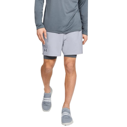 Under Armour Men's Qualifier 2-in-1 Short - Bog Dog Running