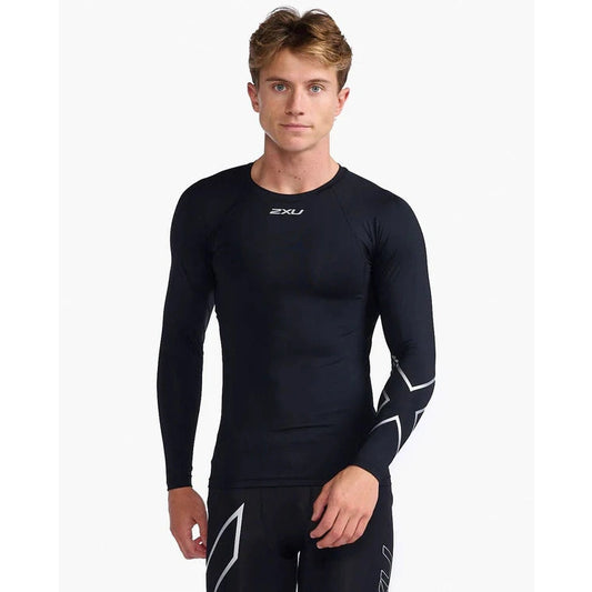2XU Men's Compression L/S Baselayer Bog Dog Running