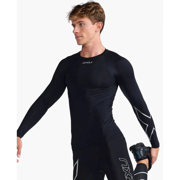 2XU Men's Compression L/S Baselayer Bog Dog Running