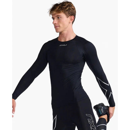 2XU Men's Compression L/S Baselayer Bog Dog Running