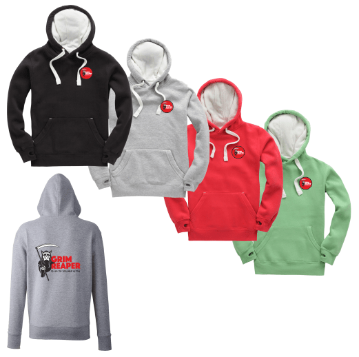 The Grim Reaper Ultra Premium Peach Finish Hoody - Bog Dog Running