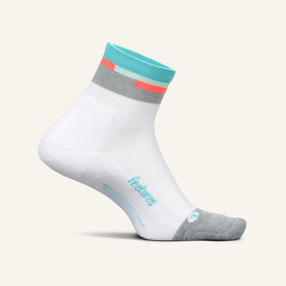 Feetures Elite Light Cushion Quarter Socks - Bog Dog Running
