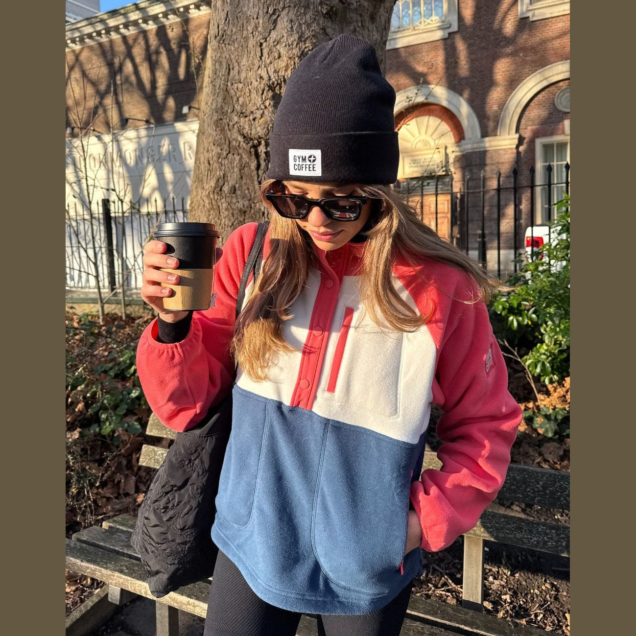 Gym+Coffee Snap Collar Women's Fleece - Bog Dog Running