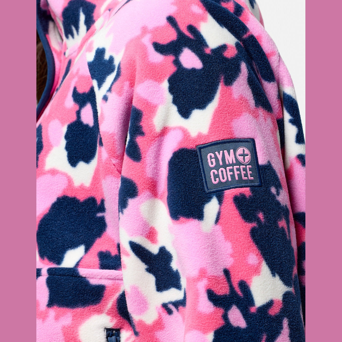 Gym+Coffee Snap Collar Women's Fleece - Bog Dog Running