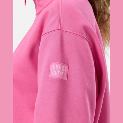 Gym+Coffee Ribbed Quarter Zip Ladies Sweatshirt - Bog Dog Running