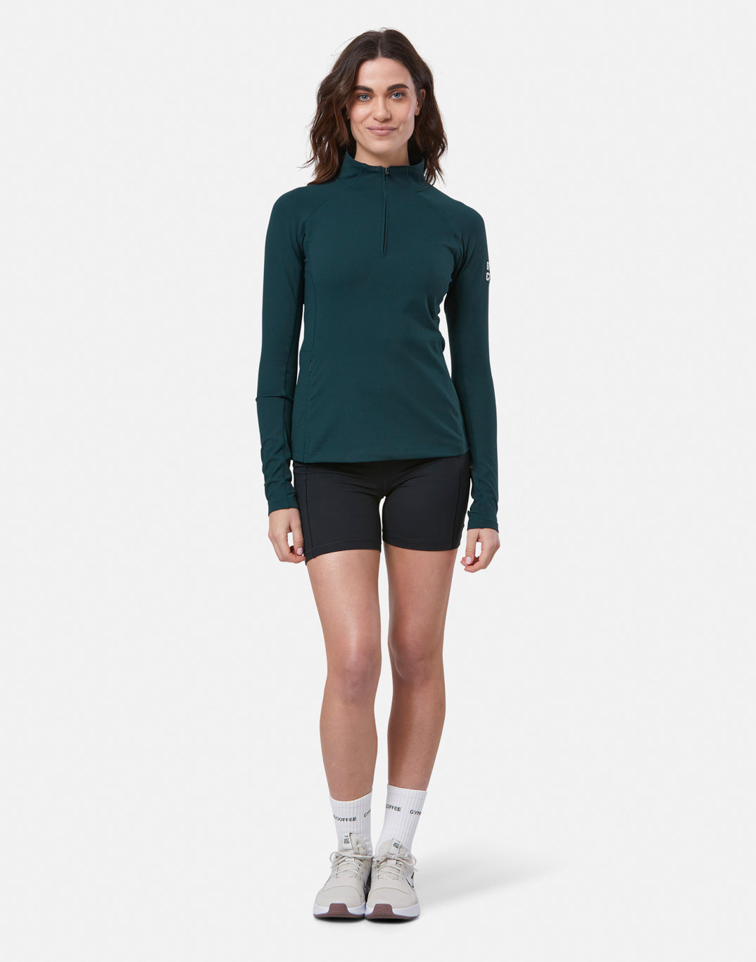 Gym+Coffee Relentless 1/4 Zip Ladies Top - Bog Dog Running