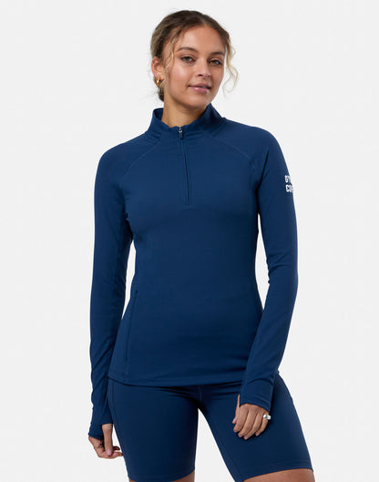 Gym+Coffee Relentless 1/4 Zip Ladies Top - Bog Dog Running