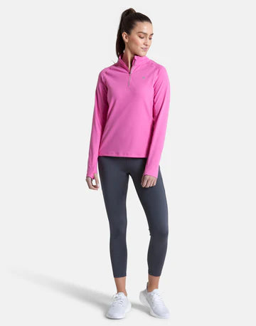 Gym+Coffee Relentless 1/4 Zip Ladies Top - Bog Dog Running