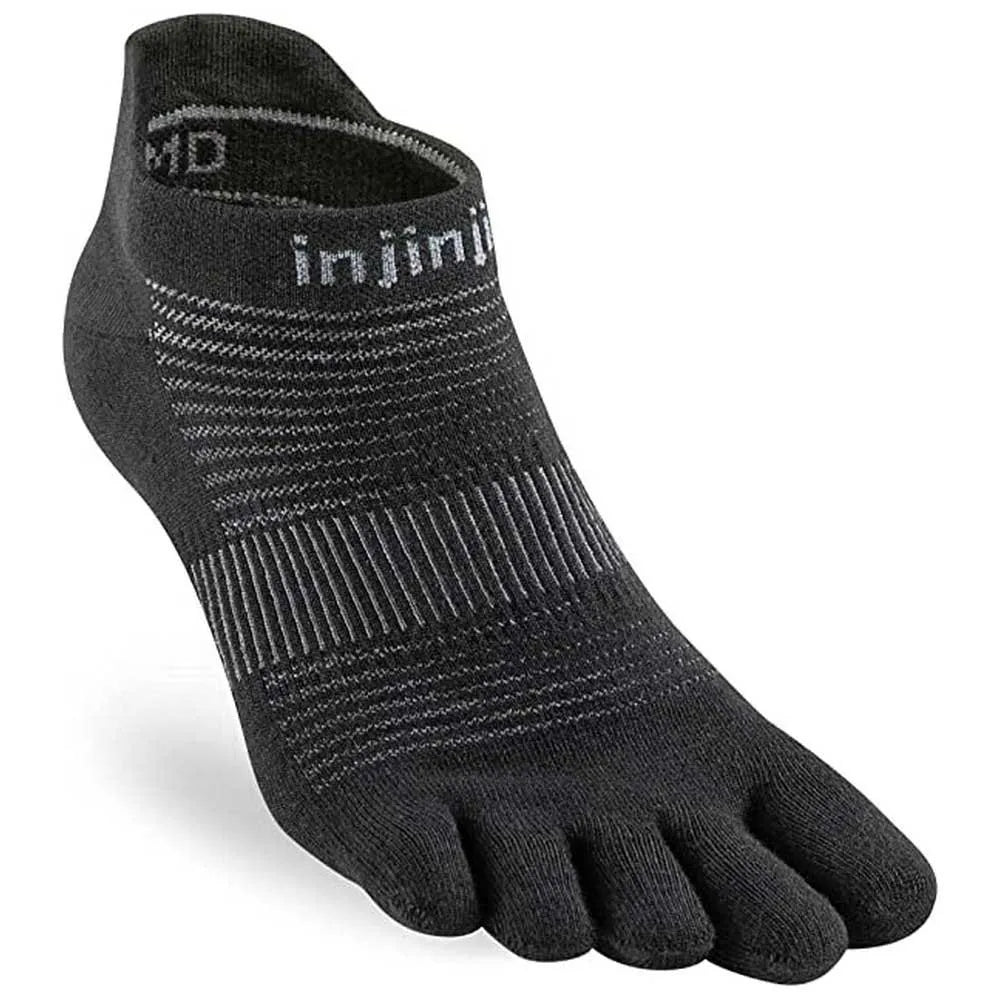 Injinji Run LW Ultra Thin Cushioning No Show Sock - Bog Dog Running