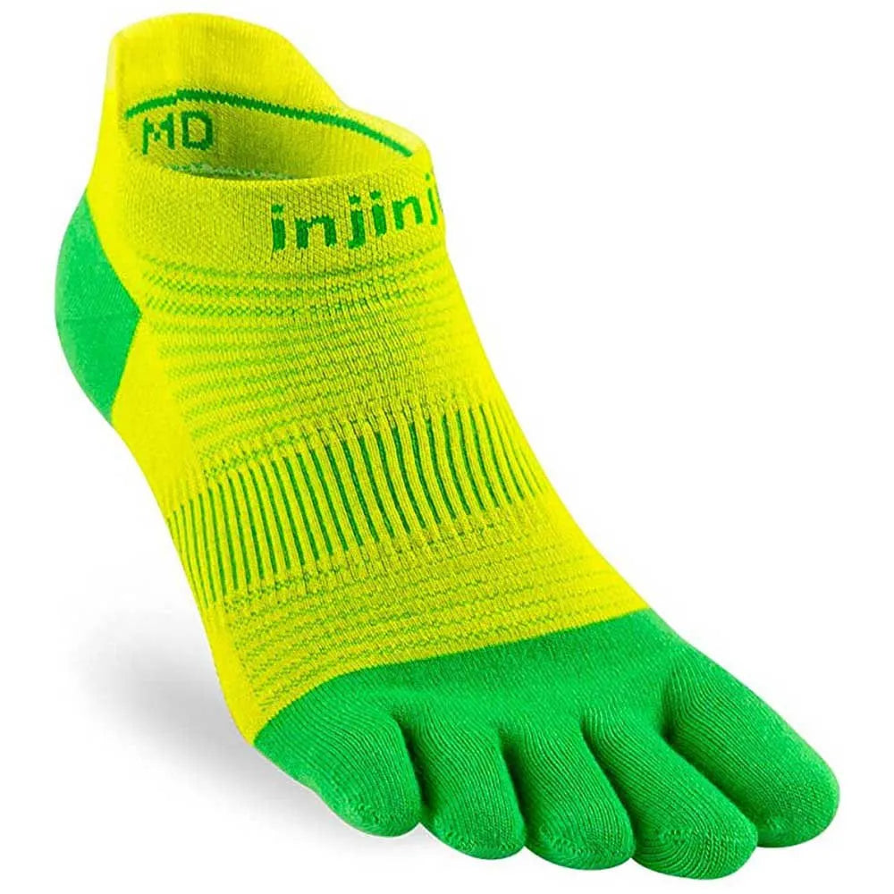 Injinji Run LW Ultra Thin Cushioning No Show Sock - Bog Dog Running