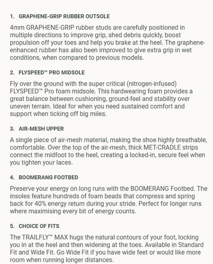 Inov8 TrailFly Max Men's Trail Running Shoe - Bog Dog Running