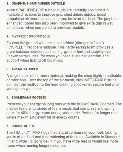 Inov8 TrailFly Max Women's Trail Running Shoe - Bog Dog Running