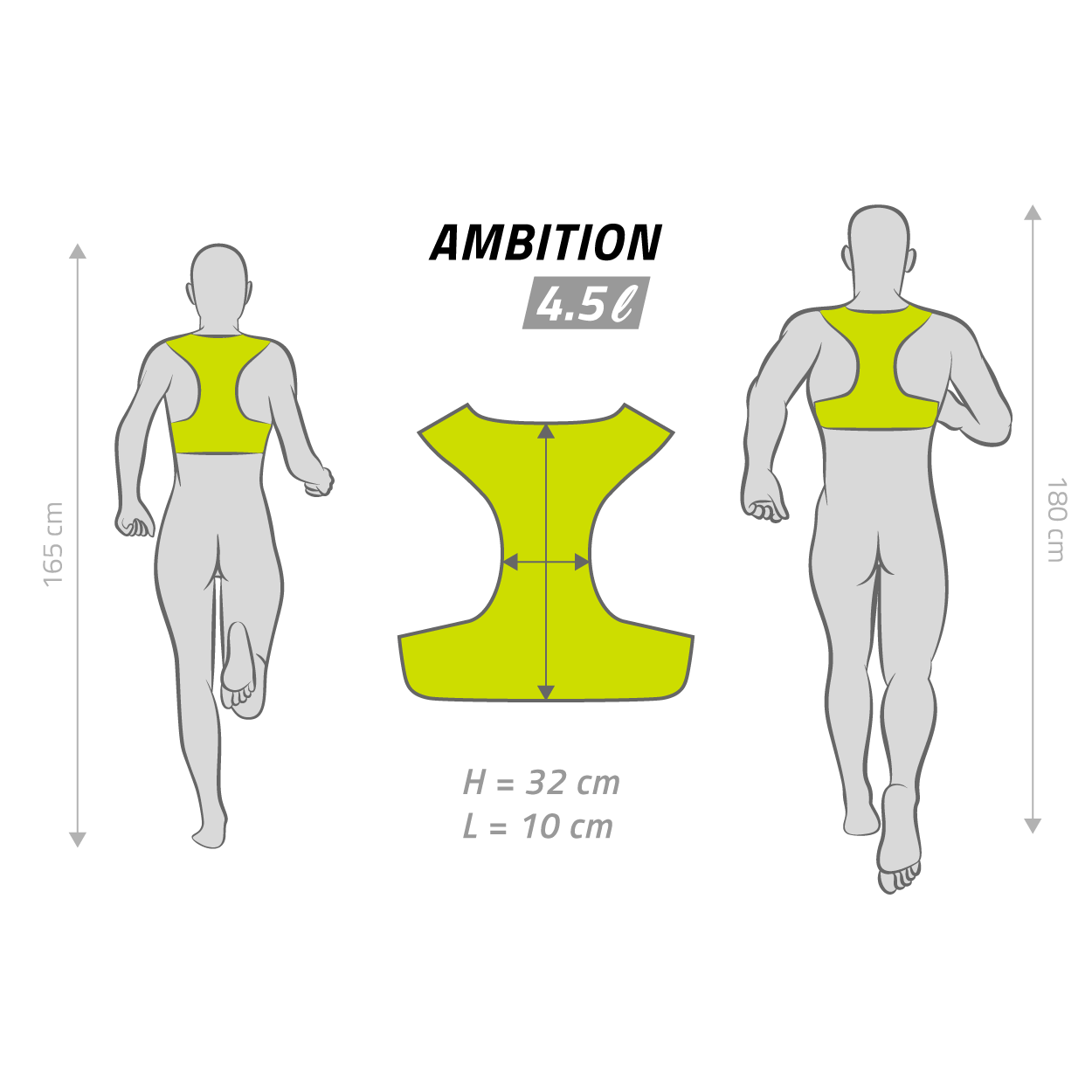 Instinct AMBITION 4.5L 2x600ml Running Vest Pack Instinct