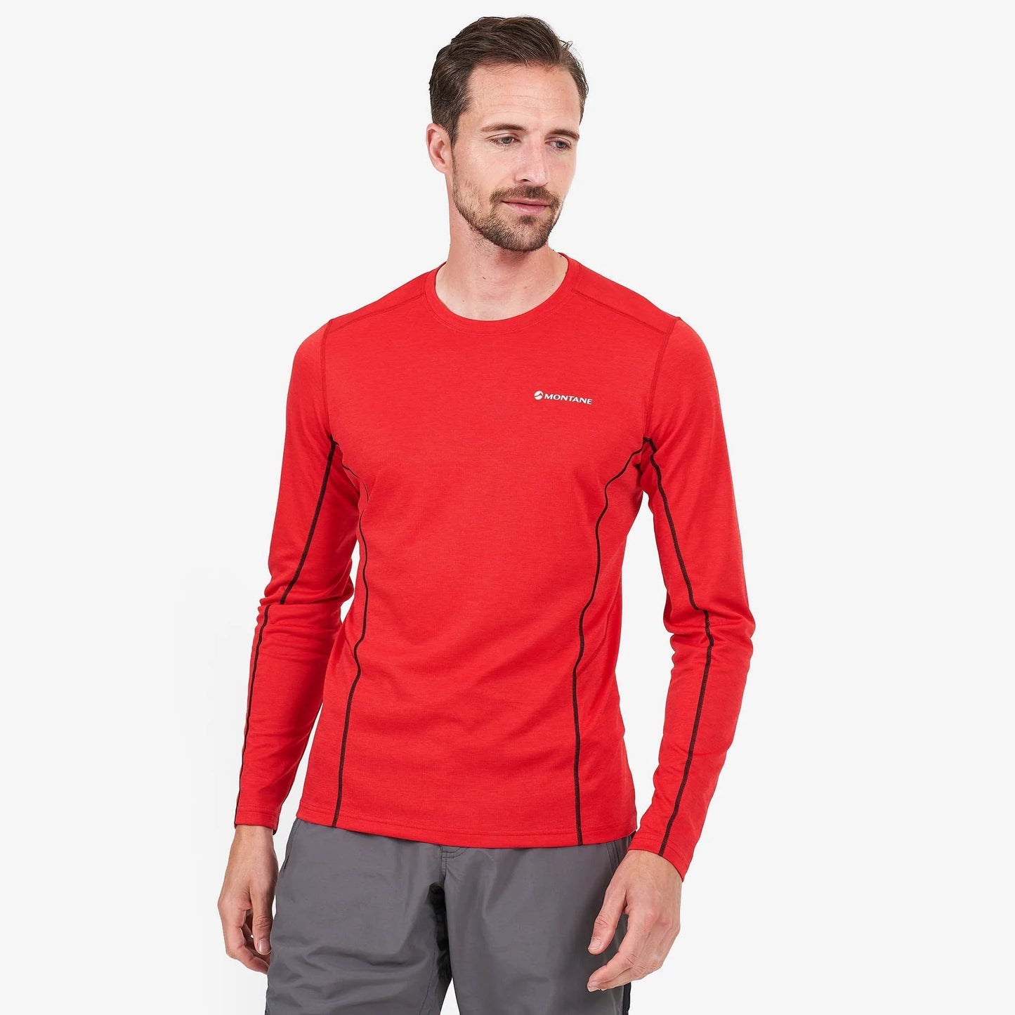 Montane Men's Dart Long Sleeve T-Shirt Bog Dog Running