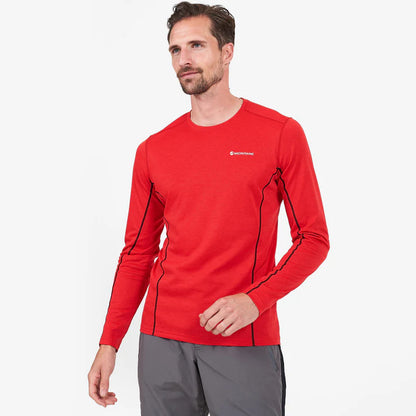 Montane Men's Dart Long Sleeve T-Shirt Bog Dog Running