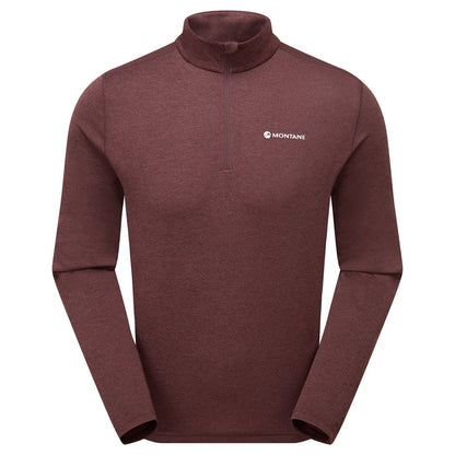 Montane Dart Zip Neck L/S Men's T-Shirt - Bog Dog Running
