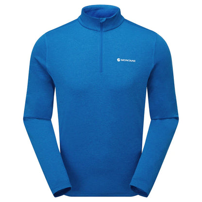 Montane Dart Zip Neck L/S Men's T-Shirt - Bog Dog Running