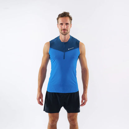 Montane Men's Dragon Zip Tank Bog Dog Running