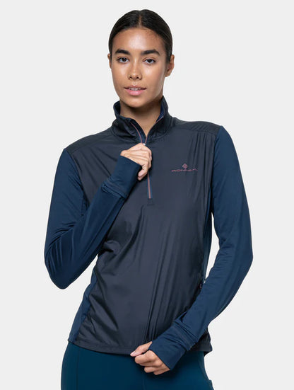 Ronhill Tech Wind-Block Women's 1/2 Zip Jacket - Bog Dog Running