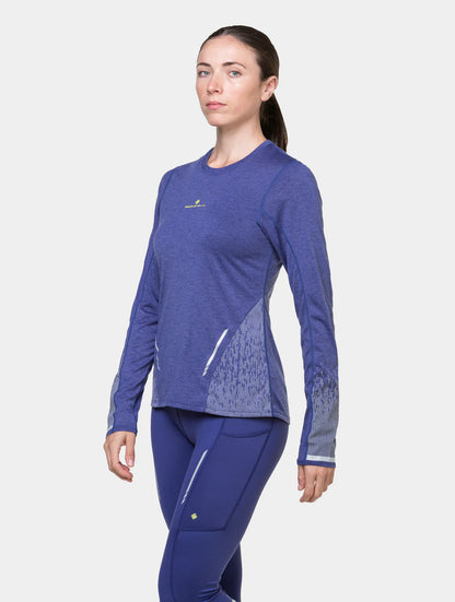 Ronhill Tech Reflect Long Sleeve Women's T-shirt - Bog Dog Running