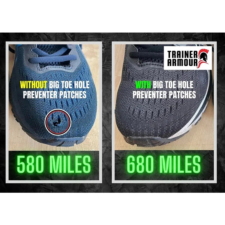 Trainer Armour Big Toe Hole Preventer patches Bog Dog Running