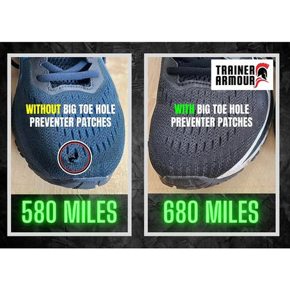 Trainer Armour Big Toe Hole Preventer patches Bog Dog Running